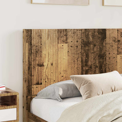 Bedframe met opbergruimte en hoofdbord Oud hout Bewerkt hout