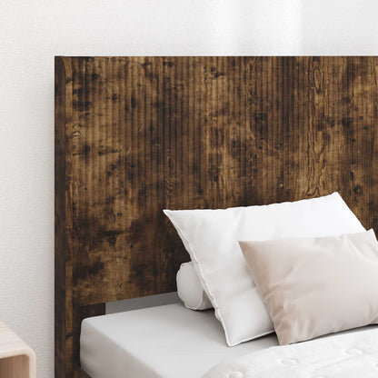 Bedframe met opbergruimte en hoofdbord Gerookt eiken