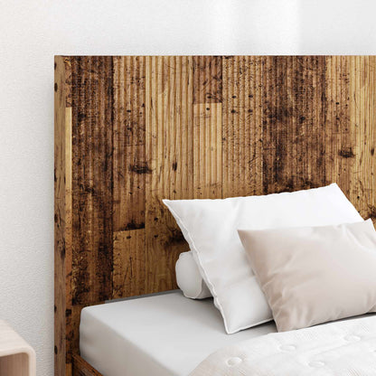 Bedframe met opbergruimte en hoofdbord Oud hout 100 x 200 cm