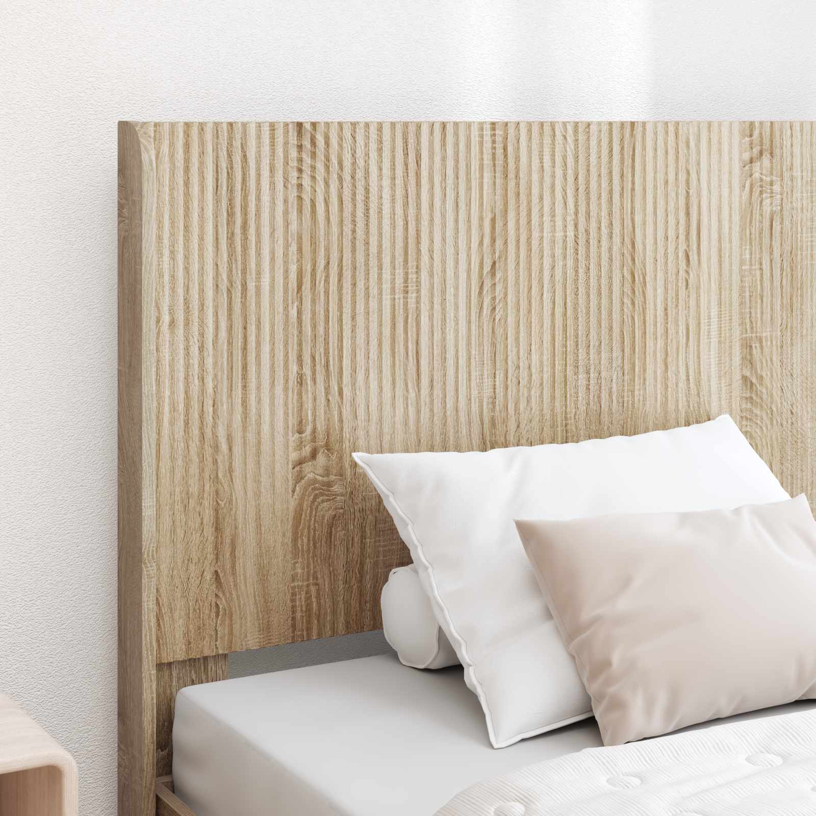 Bedframe met opbergruimte en hoofdbord Sonoma Eiken