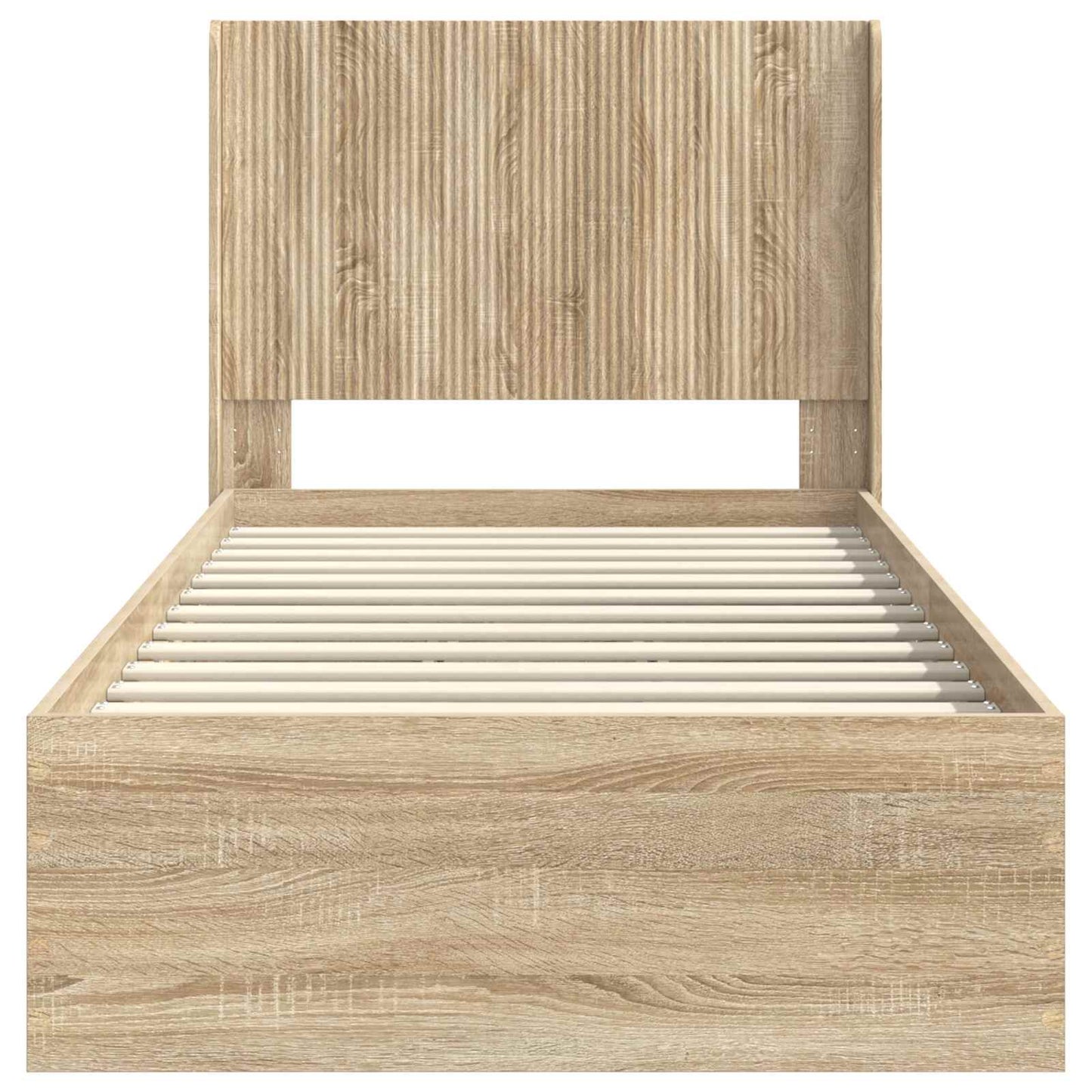 Bedframe met opbergruimte en hoofdbord Sonoma Eiken