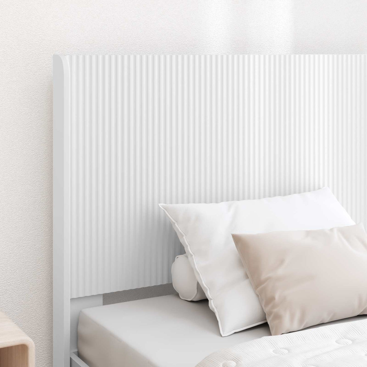 Bedframe met opbergruimte en hoofdbord Wit 90 x 190 cm