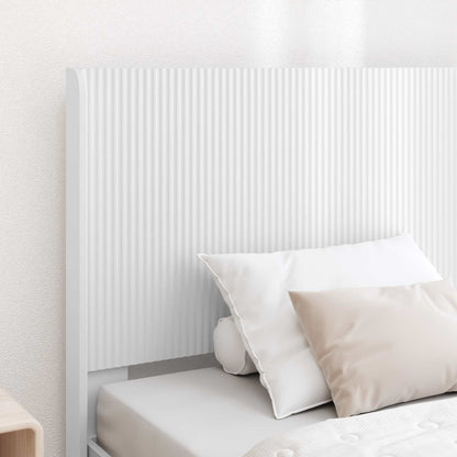 Bedframe met opbergruimte en hoofdbord Wit 90 x 190 cm