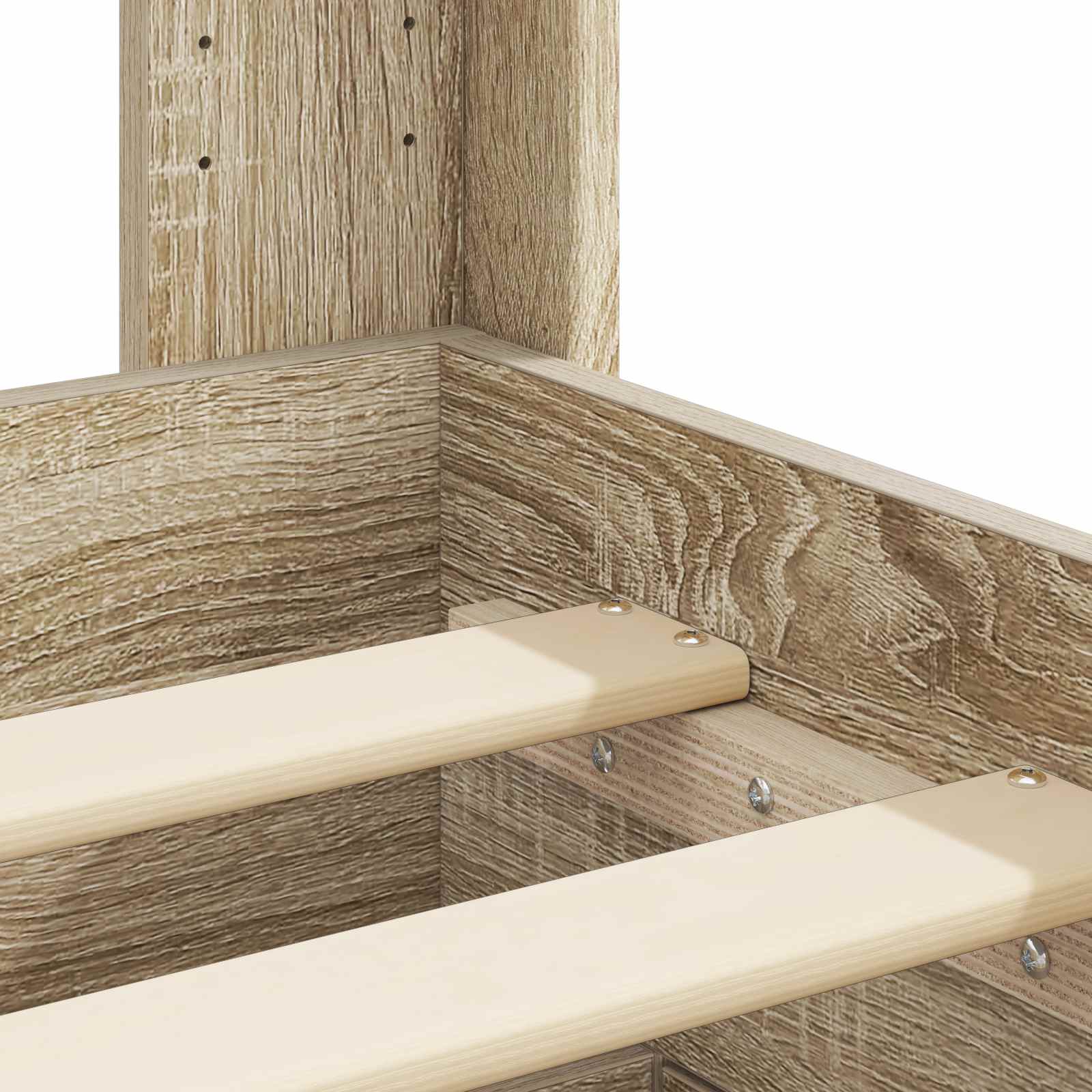 Bedframe met opbergruimte en hoofdbord Sonoma Eiken