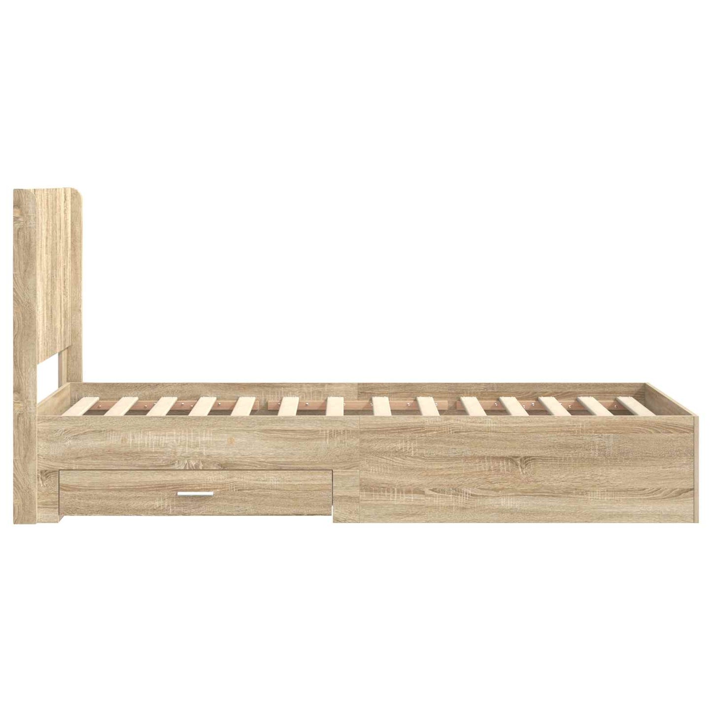 Bedframe met opbergruimte en hoofdbord Sonoma Eiken