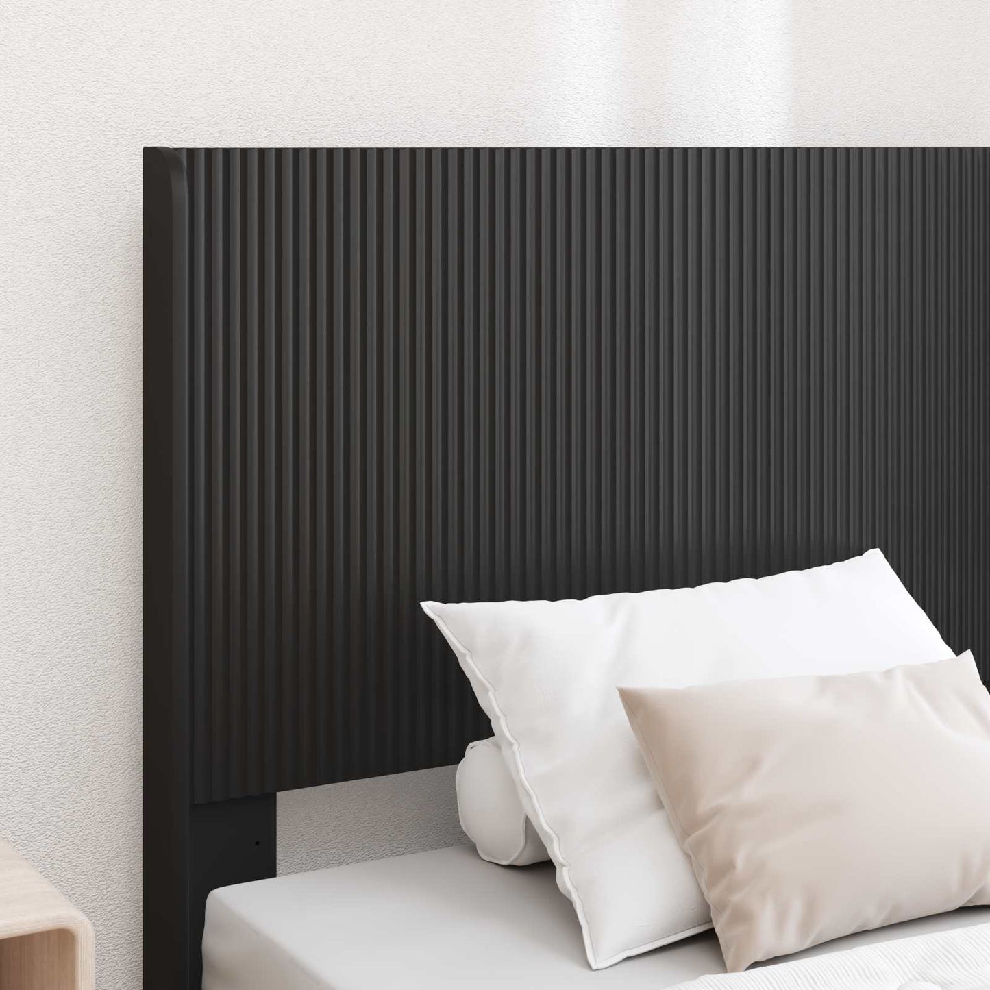 Bedframe met opbergruimte en hoofdbord Zwart 75 x 190 cm
