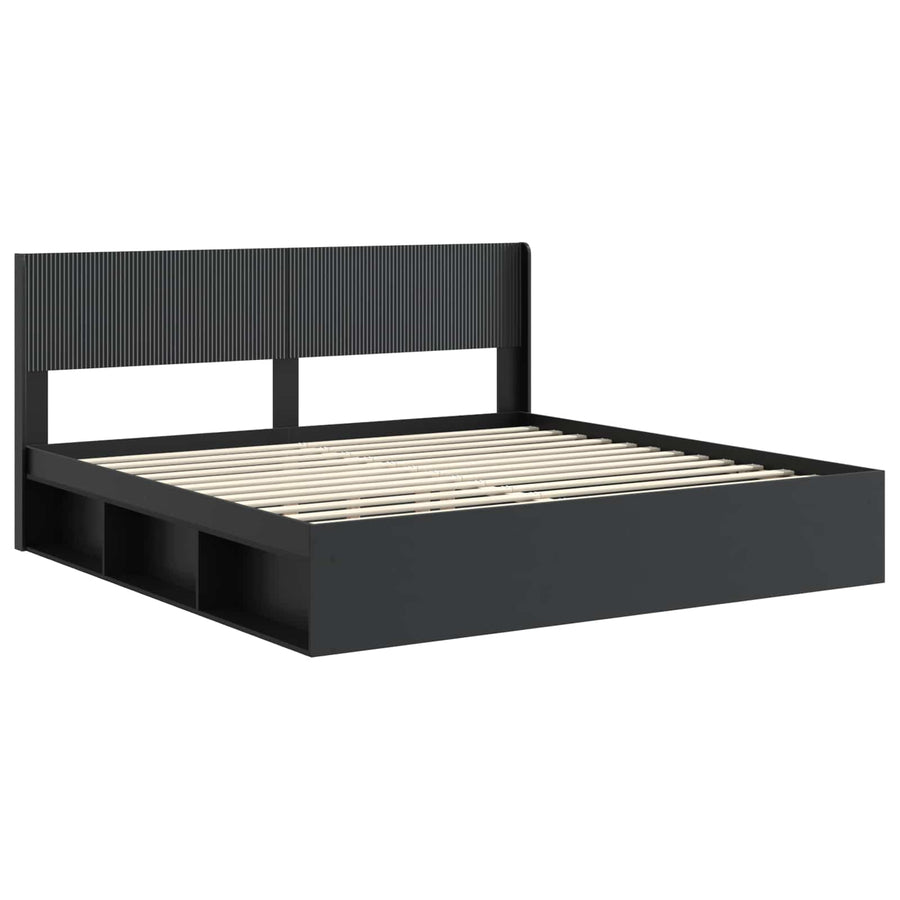 Bedframe met opbergruimte en hoofdbord 3 pcs Bewerkt hout