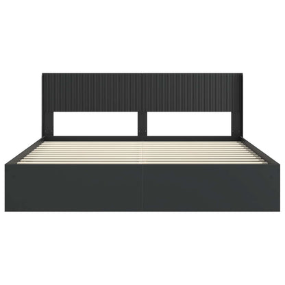 Bedframe met opbergruimte en hoofdbord 3 pcs Bewerkt hout