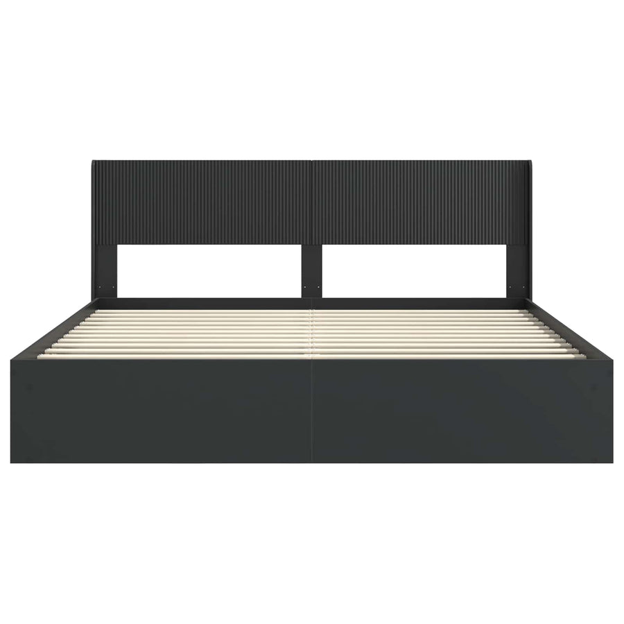 Bedframe met opbergruimte en hoofdbord 3 pcs Bewerkt hout
