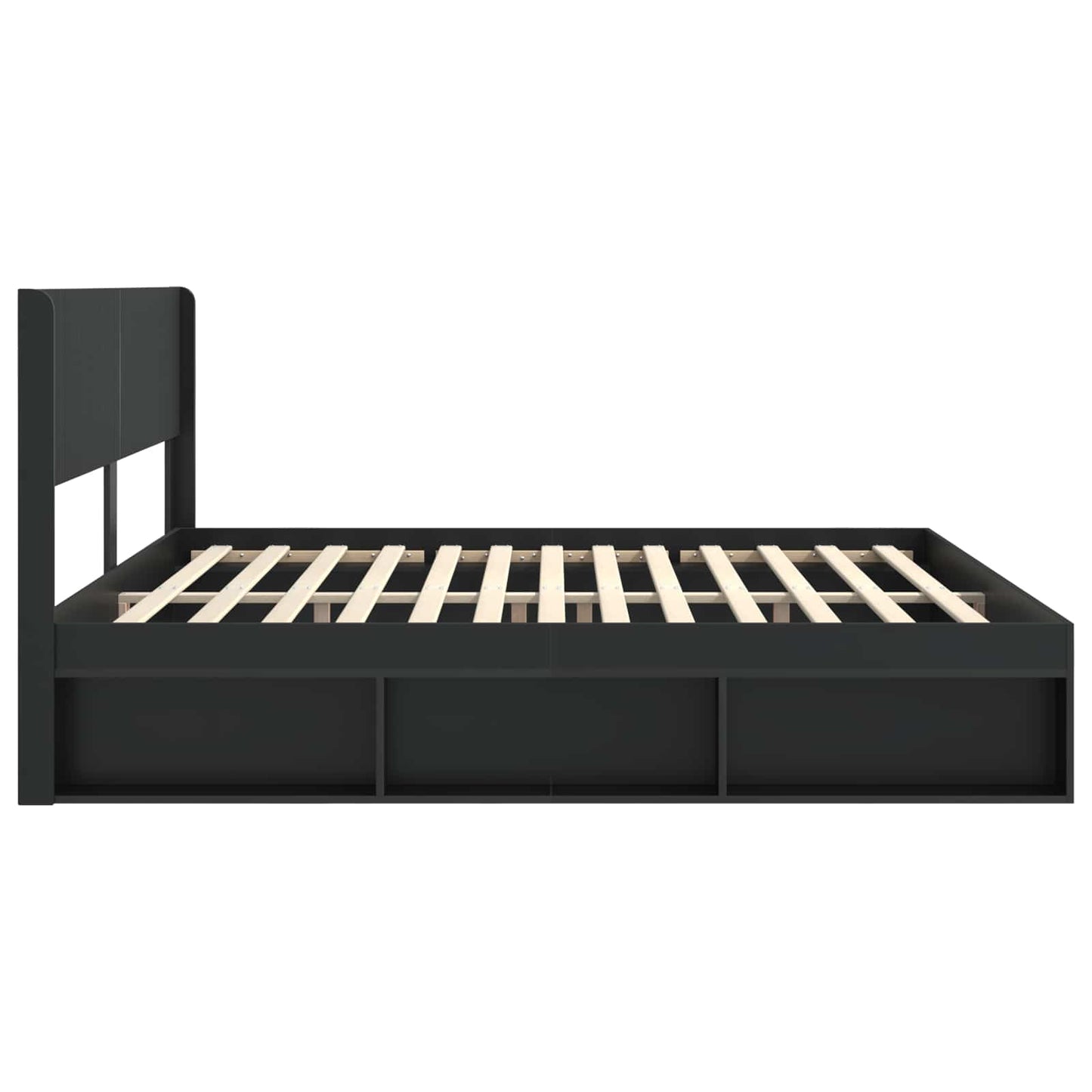 Bedframe met opbergruimte en hoofdbord 3 pcs Bewerkt hout