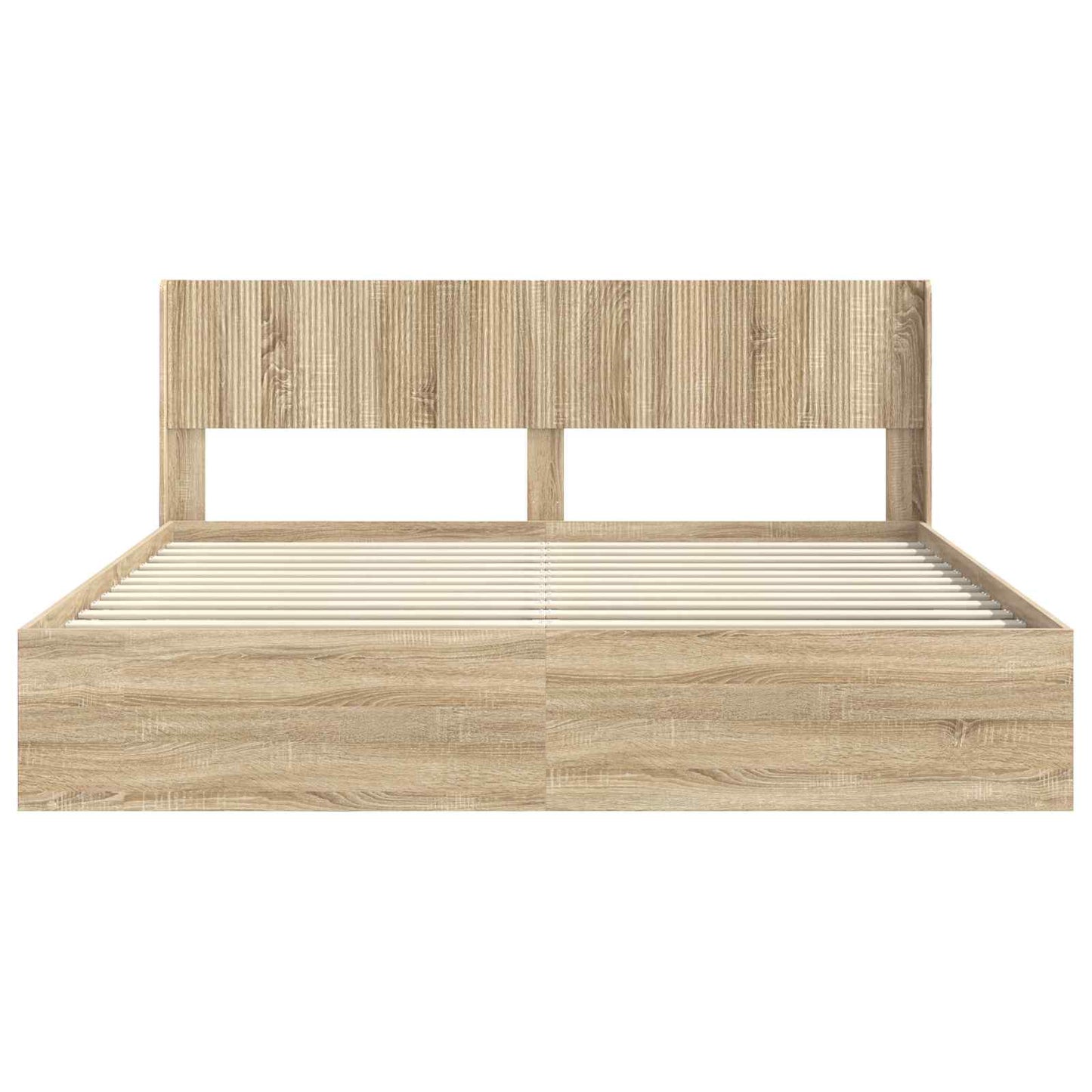 Bedframe met opbergruimte en hoofdbord 3 pcs Bewerkt hout