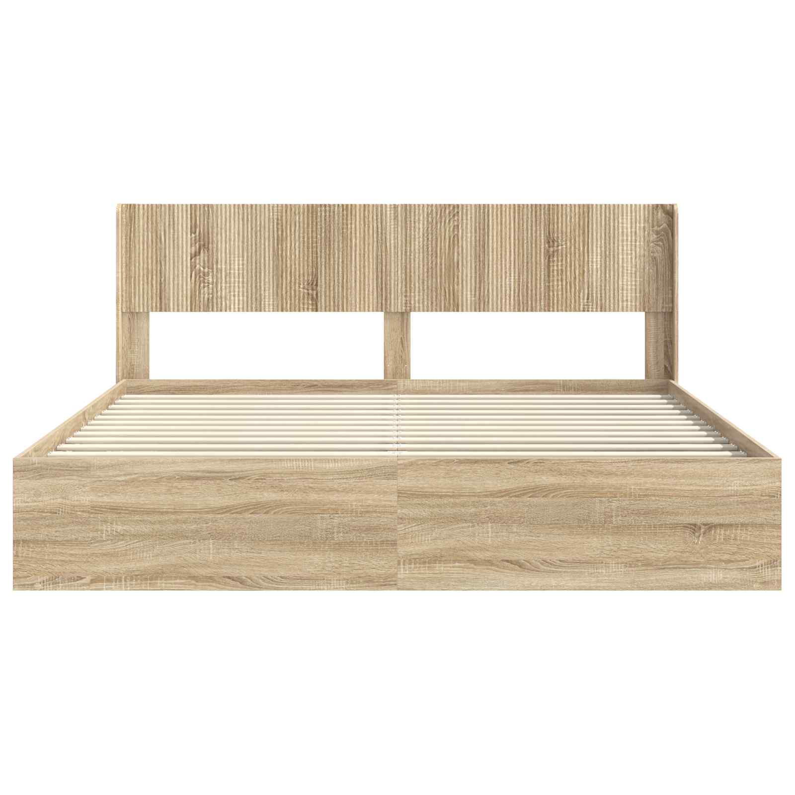 Bedframe met opbergruimte en hoofdbord 3 pcs Bewerkt hout