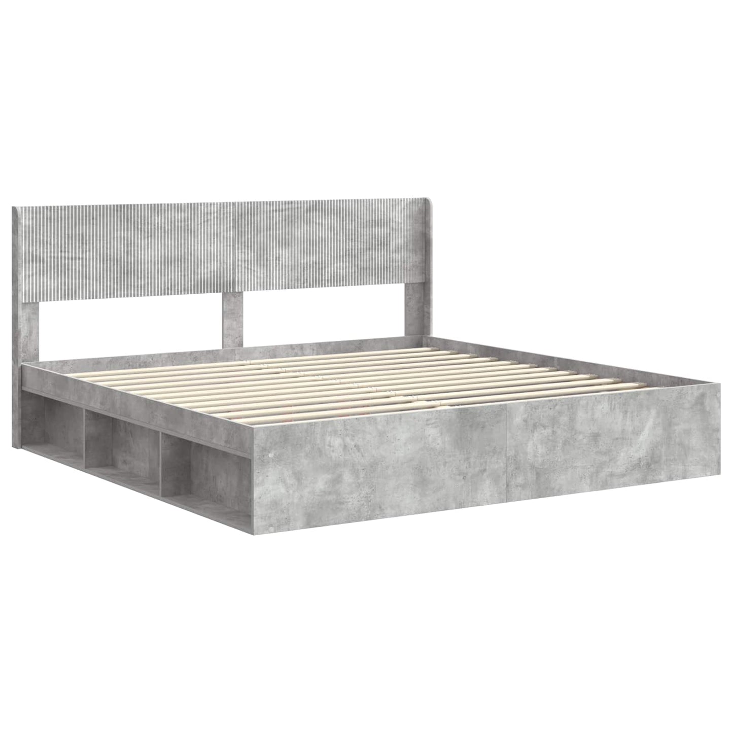 Bedframe met opbergruimte en hoofdbord 3 pcs Bewerkt hout
