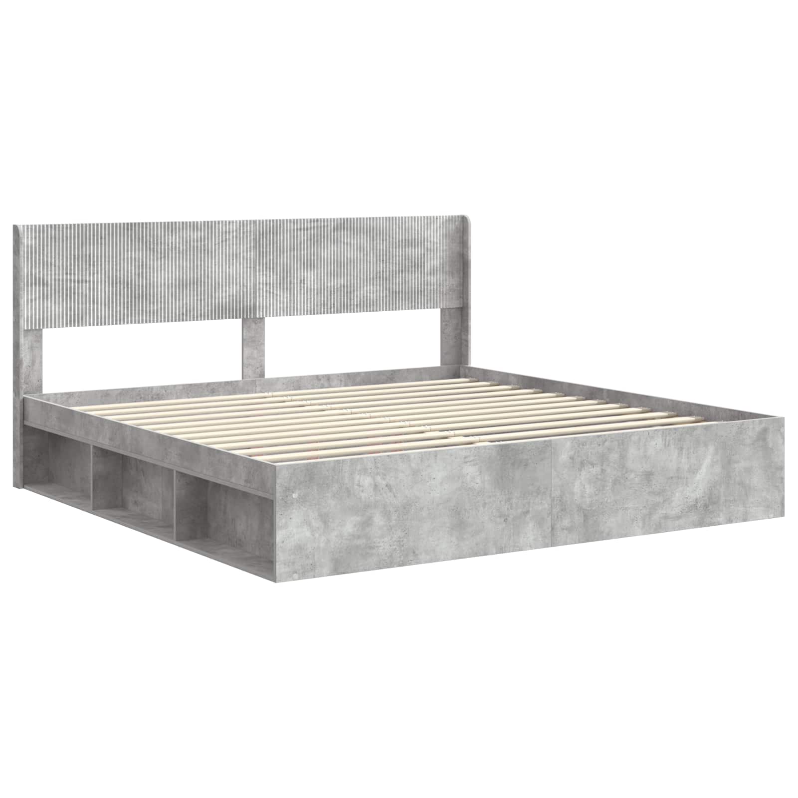 Bedframe met opbergruimte en hoofdbord 3 pcs Bewerkt hout