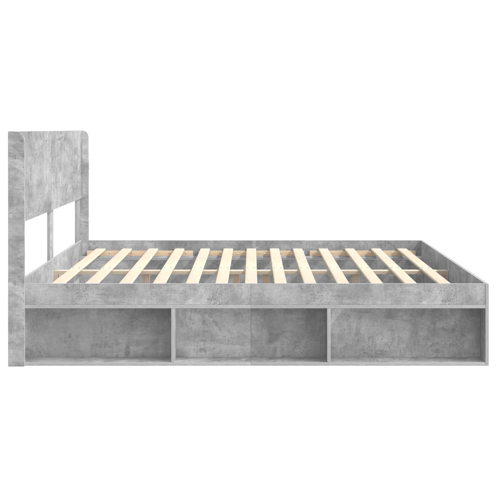 Bedframe met opbergruimte en hoofdbord 3 pcs Bewerkt hout