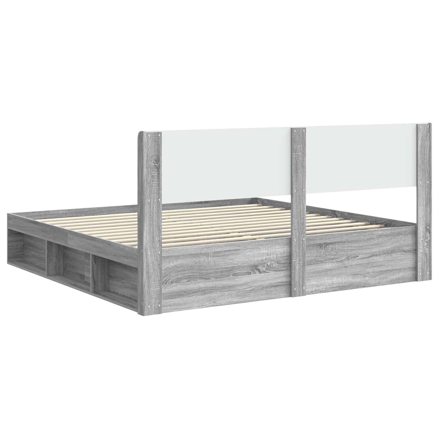 Bedframe met opbergruimte en hoofdbord 3 pcs Bewerkt hout