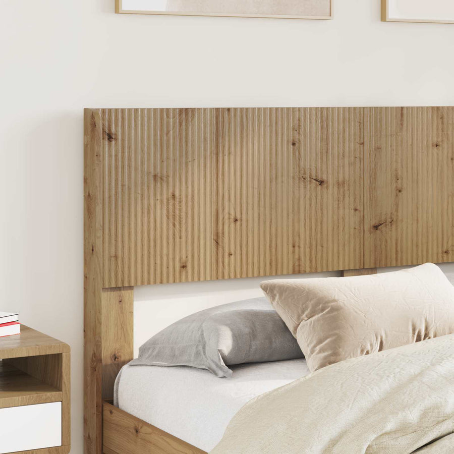 Bedframe met opbergruimte en hoofdbord Artisanaal eiken