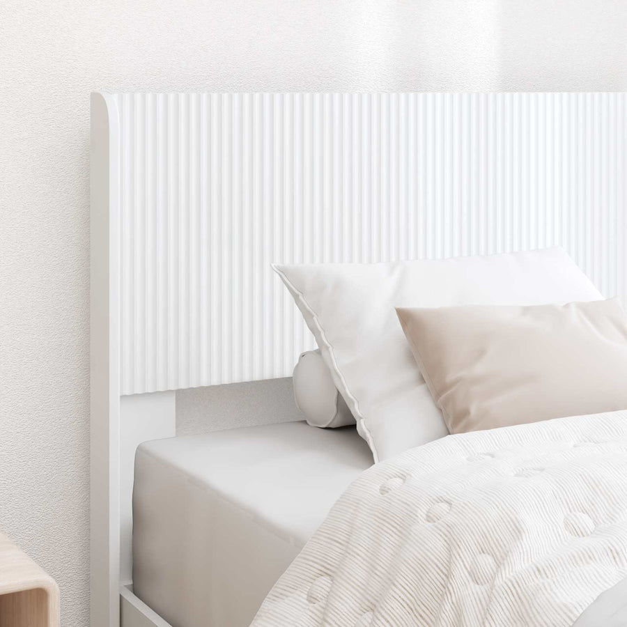 Bedframe met opbergruimte en hoofdbord Wit 90 x 200 cm