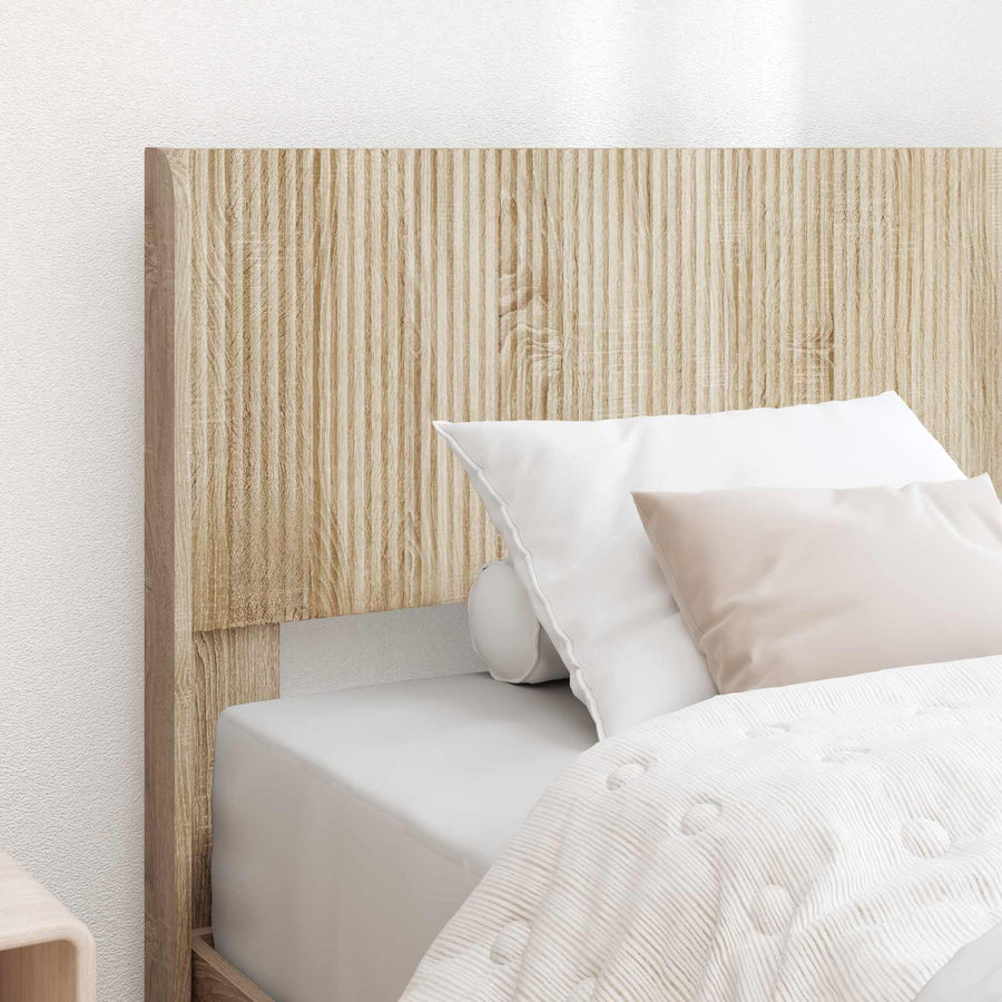 Bedframe met opbergruimte en hoofdbord 3 pcs Bewerkt hout
