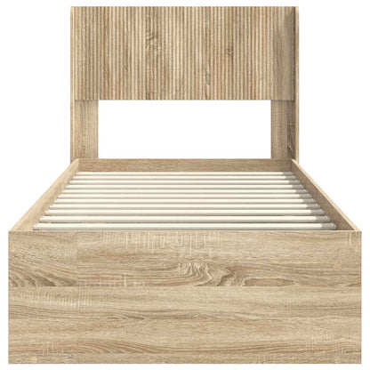 Bedframe met opbergruimte en hoofdbord 3 pcs Bewerkt hout