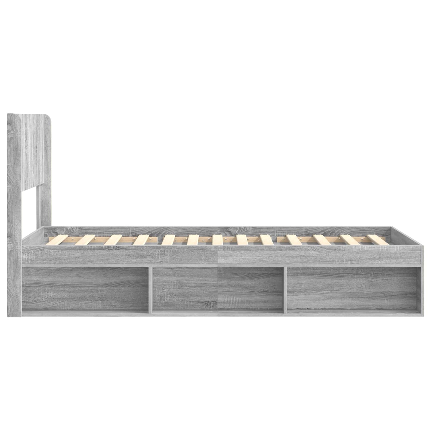 Bedframe met opbergruimte en hoofdbord 3 pcs Bewerkt hout