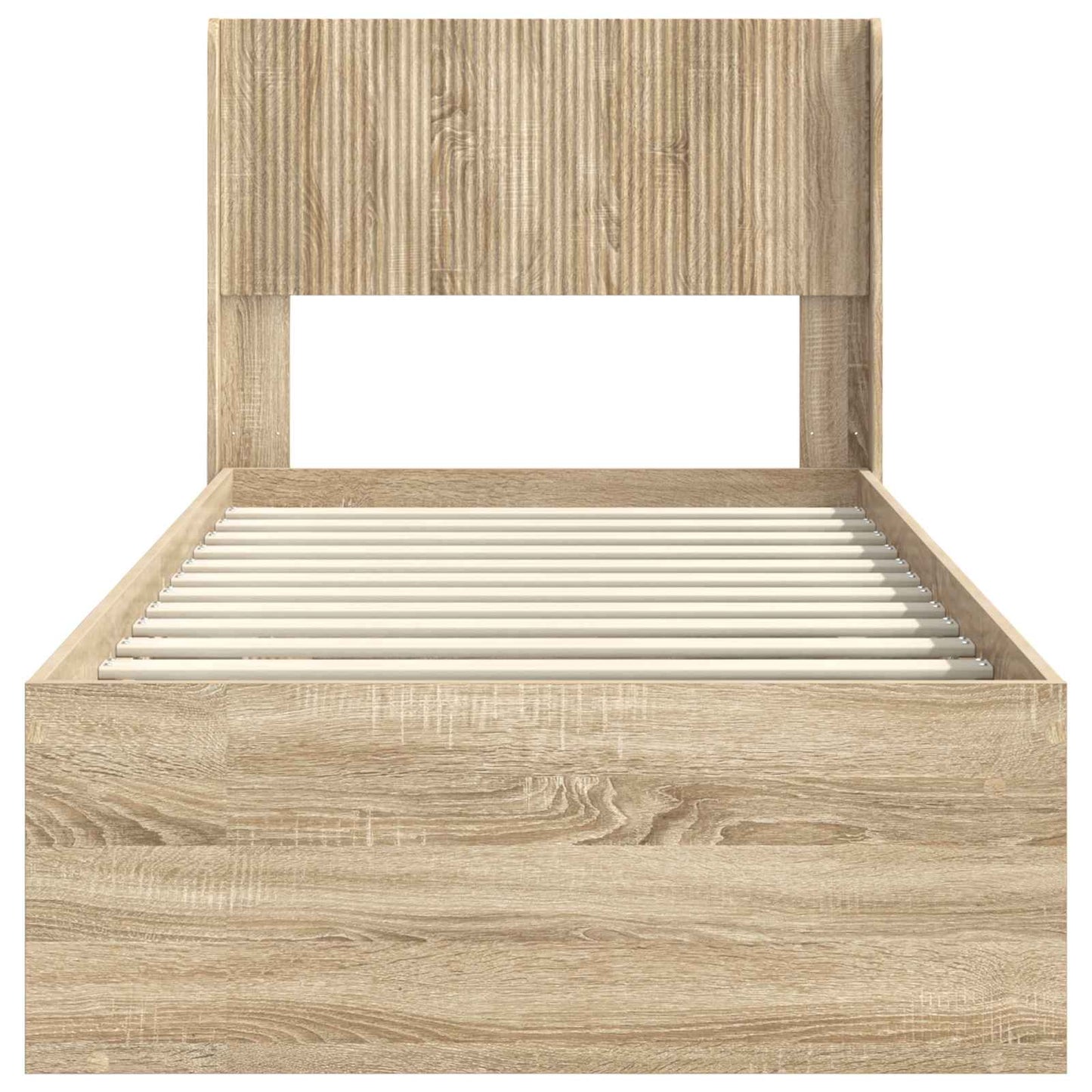 Bedframe met opbergruimte en hoofdbord Sonoma Eiken 90 x 190 cm