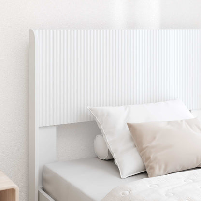Bedframe met opbergruimte en hoofdbord Wit 75 x 190 cm