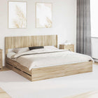 Bedframe 206x203x100 cm Sonoma eiken met 6 lades