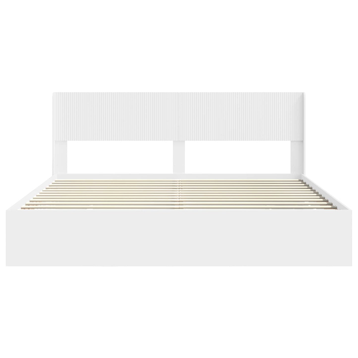 Bedframe met opbergruimte en hoofdbord Wit 180 x 200 cm
