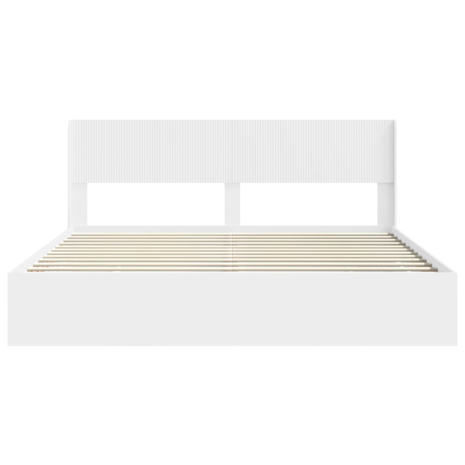Bedframe met opbergruimte en hoofdbord Wit 180 x 200 cm