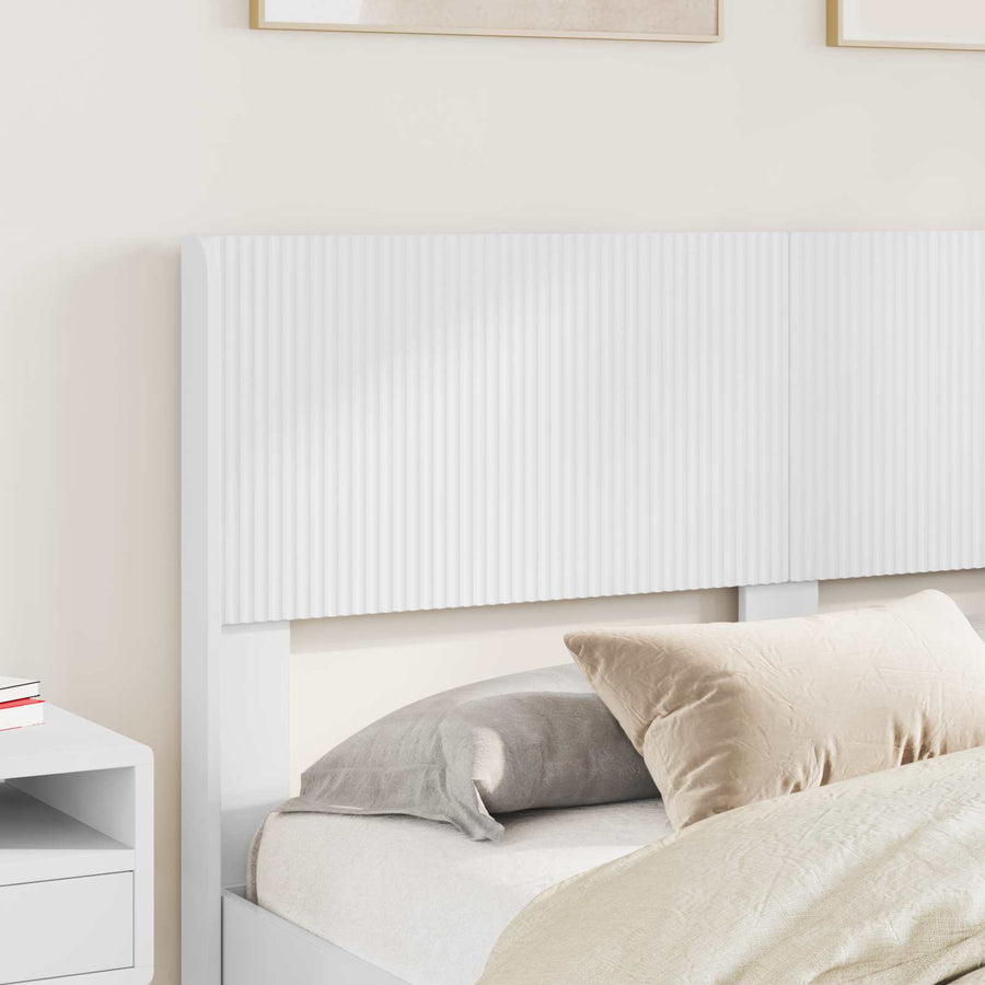 Bedframe met opbergruimte en hoofdbord Wit 160 x 200 cm