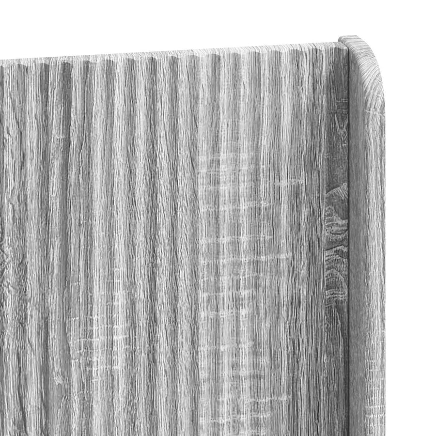 Bedframe met opbergruimte en hoofdbord met lade Grijs sonoma