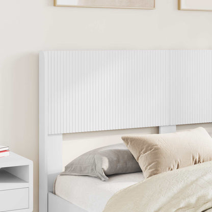 Bedframe met opbergruimte en hoofdbord Wit 140 x 190 cm