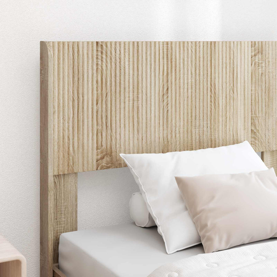 Bedframe met opbergruimte en hoofdbord Sonoma Eiken 75 x 190 cm