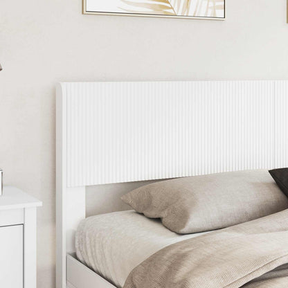 Bedframe met opbergruimte en hoofdbord Wit 200 x 200 cm