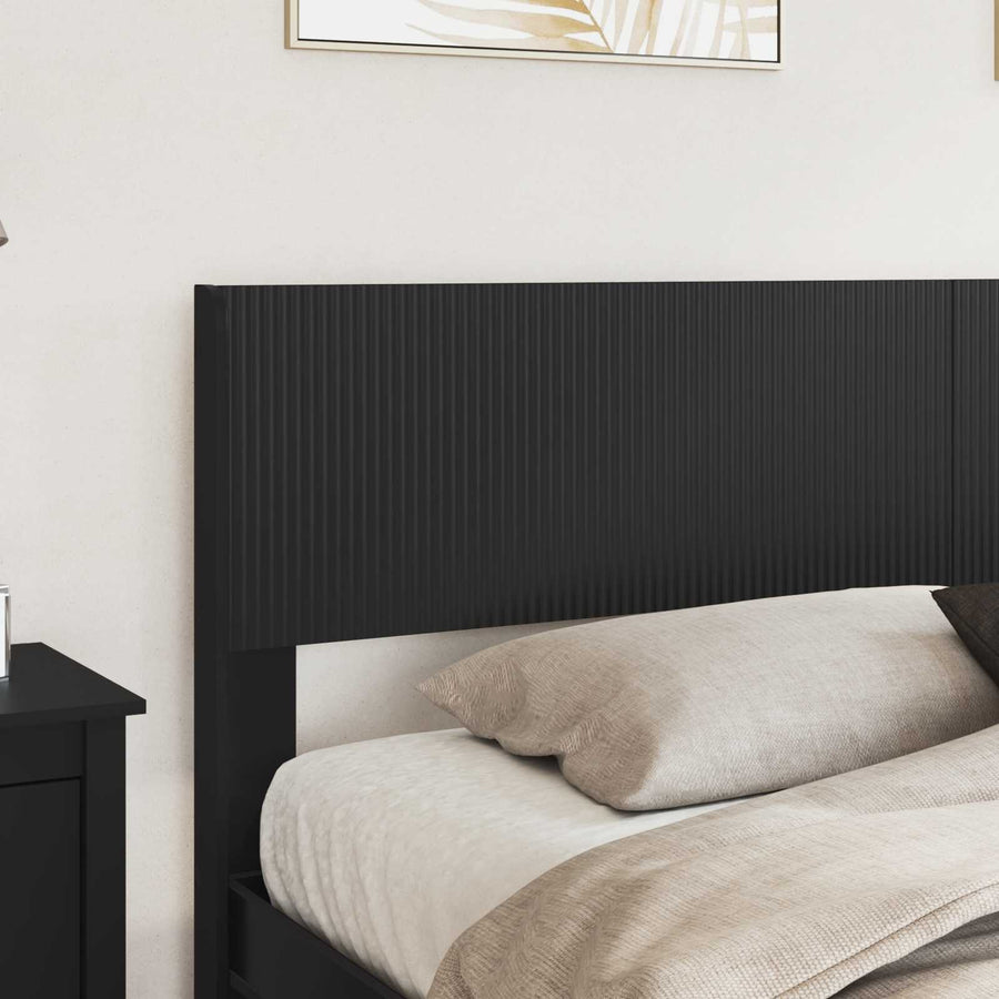 Bedframe met opbergruimte en hoofdbord 3 pcs Bewerkt hout