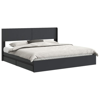 Bedframe met opbergruimte en hoofdbord 3 pcs Bewerkt hout