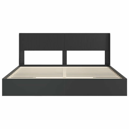 Bedframe met opbergruimte en hoofdbord 3 pcs Bewerkt hout