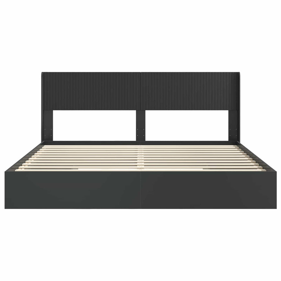 Bedframe met opbergruimte en hoofdbord 3 pcs Bewerkt hout