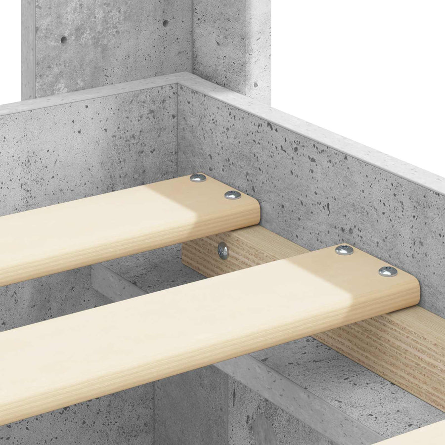 Bedframe met opbergruimte en hoofdbord 3 pcs Bewerkt hout