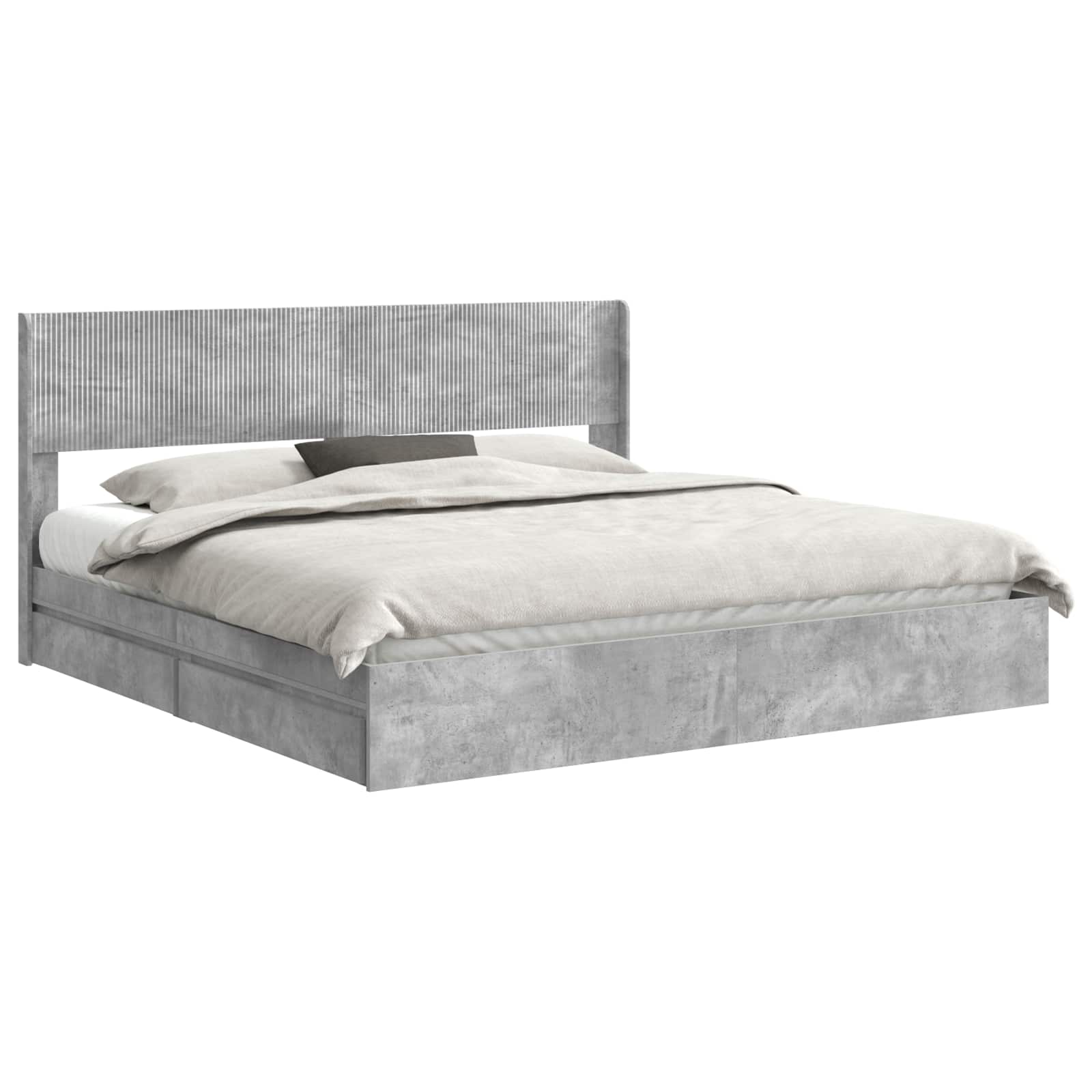 Bedframe met opbergruimte en hoofdbord 3 pcs Bewerkt hout