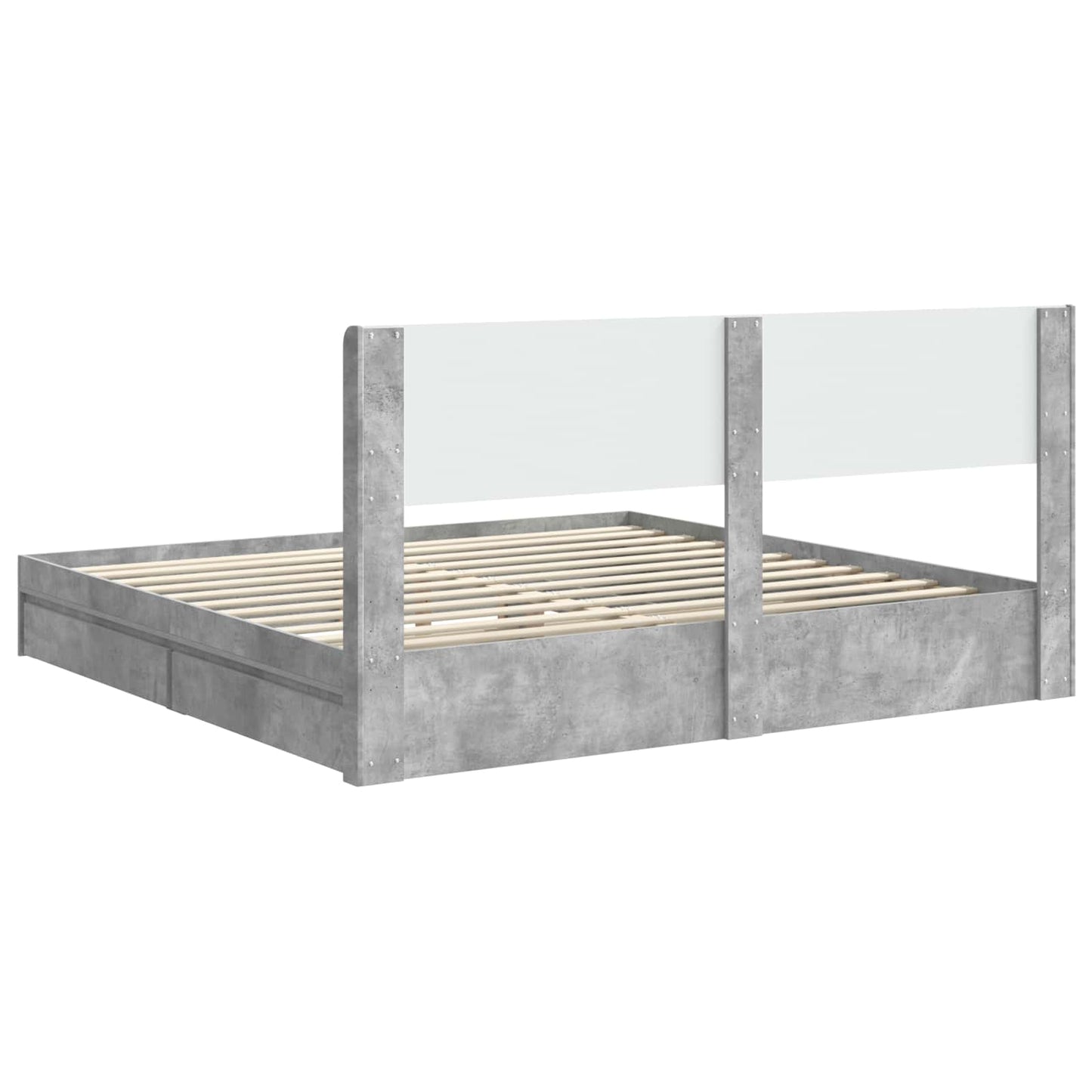 Bedframe met opbergruimte en hoofdbord 3 pcs Bewerkt hout