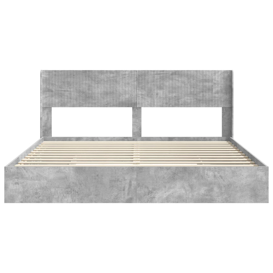 Bedframe met opbergruimte en hoofdbord 3 pcs Bewerkt hout