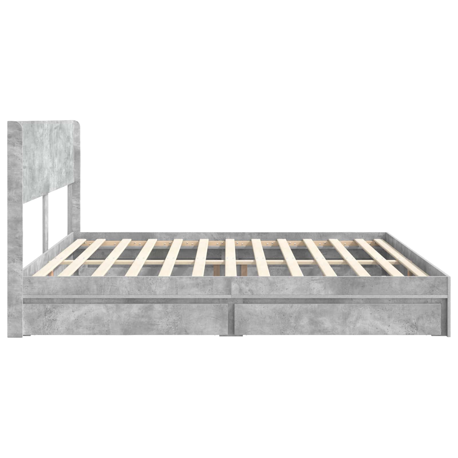 Bedframe met opbergruimte en hoofdbord 3 pcs Bewerkt hout