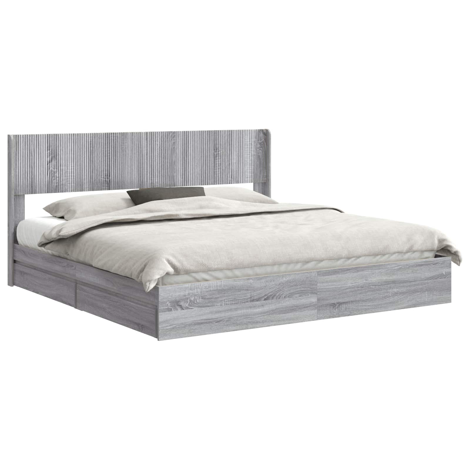 Bedframe met opbergruimte en hoofdbord 3 pcs Bewerkt hout