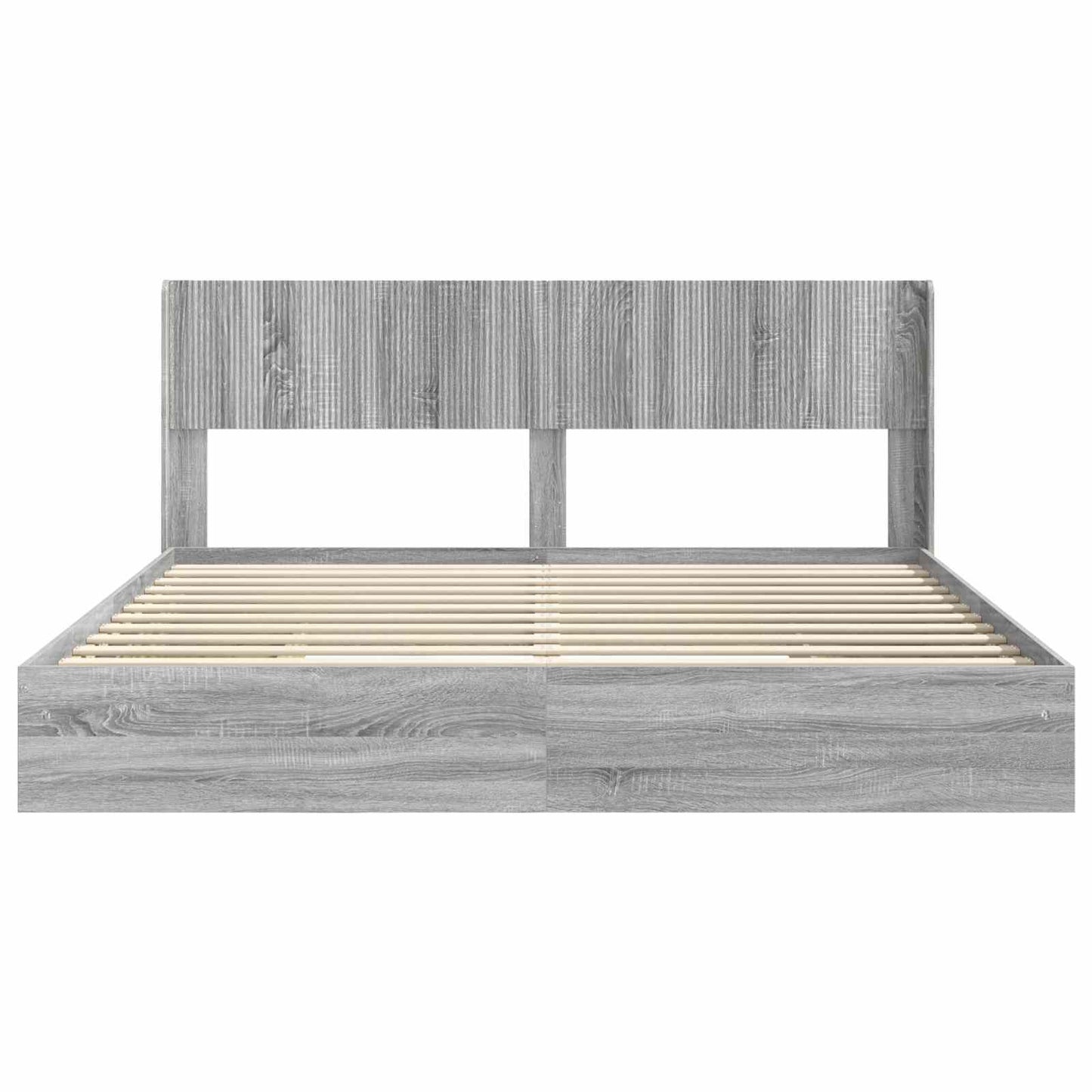 Bedframe met opbergruimte en hoofdbord 3 pcs Bewerkt hout