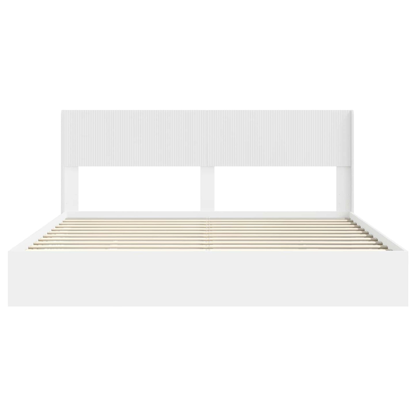 Bedframe met opbergruimte en hoofdbord Wit 180 x 200 cm