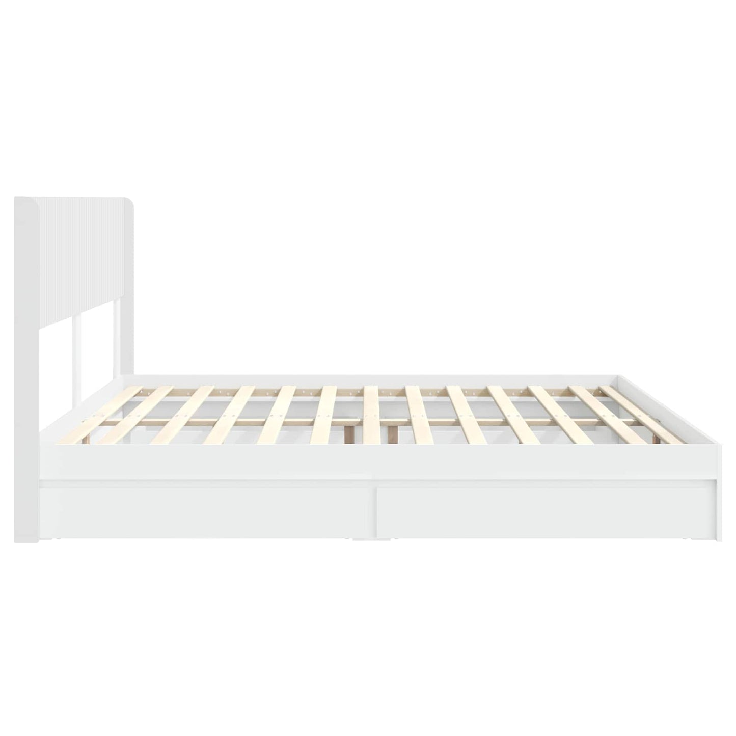Bedframe met opbergruimte en hoofdbord Wit 180 x 200 cm