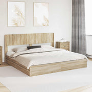 Bedframe 180x200 cm Sonoma eiken met opbergruimte