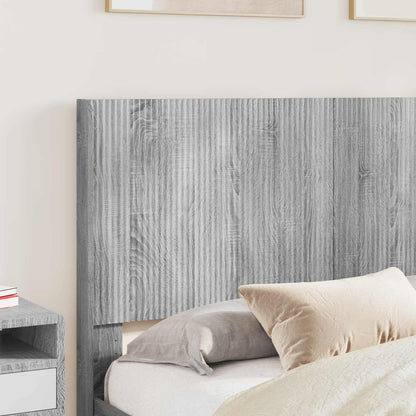 Bedframe met opbergruimte en hoofdbord Grijs Sonoma